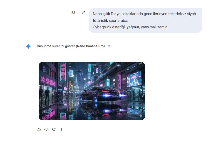 Gemini araba oluşturma promptları 2026