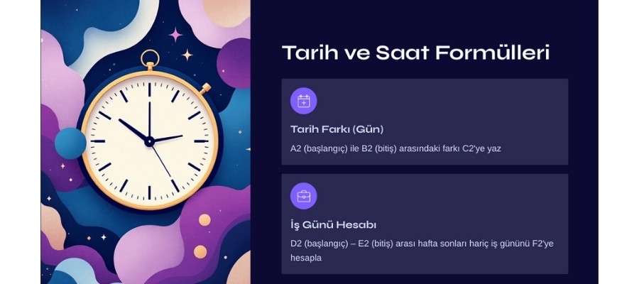 Gemini Excel Soruları Nasıl Sorulur? Tarih ve Saat Formüleri