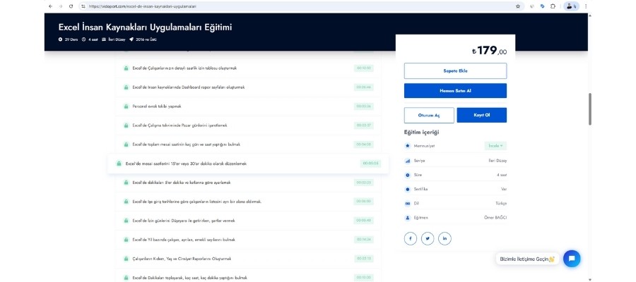 İnsan Kaynakları Excel Eğitimleri