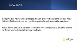 New Table Eklemek ve Veri Girişi