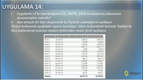 Satış Analizleri Yapmak-devam