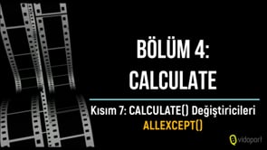 CALCULATE Değiştiricileri - ALLEXCEPT()
