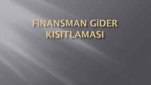 Finansal gider kısıtlaması