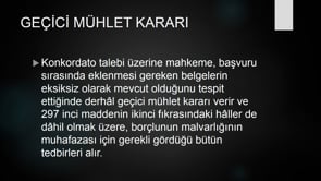 Konkordato geçici mühleti