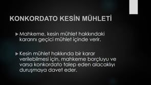 Konkordato kesin mühleti