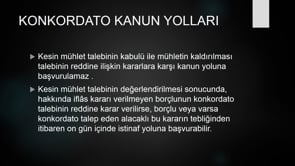 Konkordatoda kanun yolları