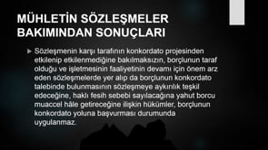 Kesin mühletin alacaklılar bakımından sonuçları 3