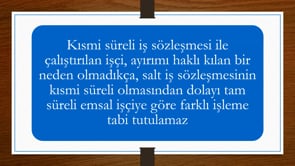 Kısmi ve Tam Süreli İş Sözleşmeleri