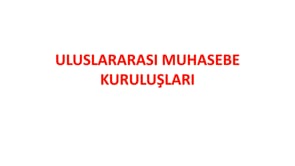 Uluslararası Muhasebe Kuruluşları