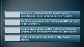 Deneme Süreli İş Sözleşmesi