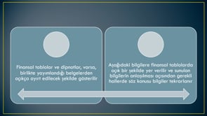 Finansal Tablolarda Yer Verilmesi Gereken Bilgiler