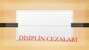 Disiplin Cezaları