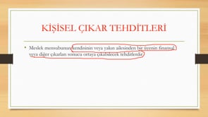 Temel Etik Uygulanmasında Karşılaşılacak Tehditler