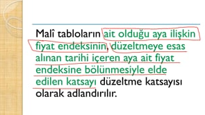Düzeltmede Kullanılan Endeks Ve Katsayılar