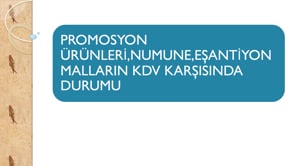 Promosyon Ürünlerinde KDV
