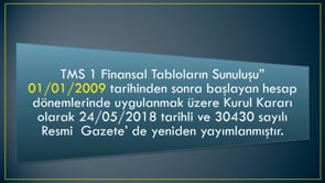 Finansal Tabloların Sunuluşu