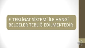E-Tebligat Sistemi İle Hangi Belgeler Tebliğ Edilmektedir?