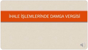 İhale İşlemlerinde Damga Vergisi