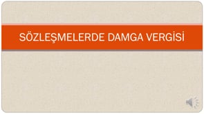 Sözleşmelerde Damga Vergisi