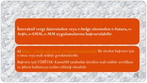 E-Belge Uygulamalarına Geçiş İşlemleri-2 (devam)