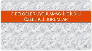 E-Belgeler Uygulaması ile İlgili Özellikli Durumlar (devam)-3