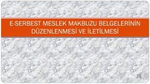 E-Serbest Meslek Makbuzu Belgelerinin Düzenlenmesi ve İletilmesi