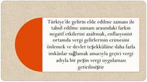 Geçici Vergi Uygulaması Ve Kapsamı