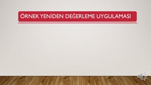 Yeniden Değerleme Örneği