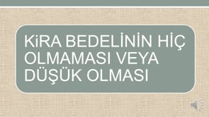 Kira Gelirinin Hiç Olmaması ve Düşük Olması