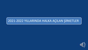  2021-2022  Yıllarında Halka Açılan Şirketler