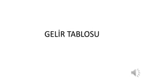 Gelir Tablosu Nedir? Temel Bileşenler ve Anlamı