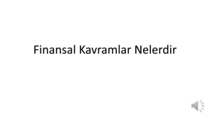 Finansal Kavramlar Rehberi