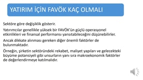 FAVÖK Oranı