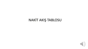 Nakit Akış Tablosu