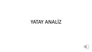 Yatay Analiz