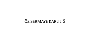 Öz Sermaye Karlılığı