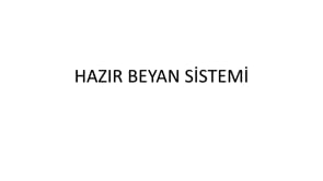 Hazır Beyan Sistemi