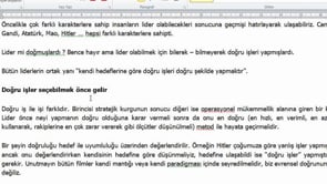 Klavye ile seçim teknikleri