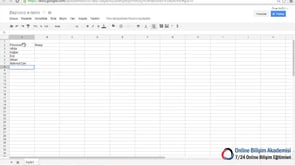 Google E-Tablo İle Hesaplamalar Yapmak