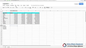 E-Tablo'da Toplam, En Büyük, En Küçük ve Ortalama İşlevleri