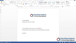 Adres-Mektup Birleştirme'de Master Dosya Üzerinde Çalışmak