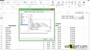 Excel'de Personelin izin kullandığı saatlerin toplamını buldurmak