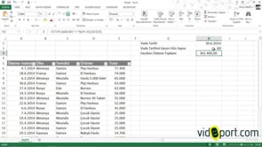 Excel'de vadesi geçmiş ödemelerin takibi nasıl yapılır?