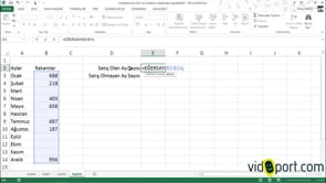 Excel'de Eğersay işlevi ile boş hücre ve dolu hücreleri saymak