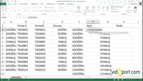 Excel Düşeyara ile iki listede aynı ve ayrı değerleri nasıl buluruz?