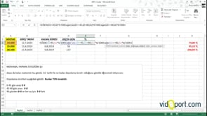 Depo'daki süreye göre Excel'de ücret hesabı yapmak