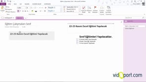 OneNote Sayfalarını Tanımak ve Kullanmaya Başlamak