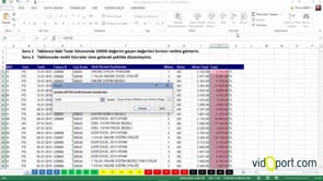 Excel Uygulama Soruları-1. soru ve çözümü