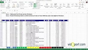 Excel Uygulama Soruları-3. soru ve çözümü