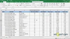 Excel'de Belge İçinde Hareket Etmek